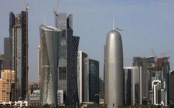 Skyline de Doha (Qatar).