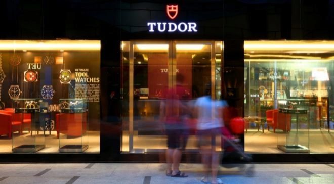 La emblemática tienda 'pop up' de Tudor en Singapur.