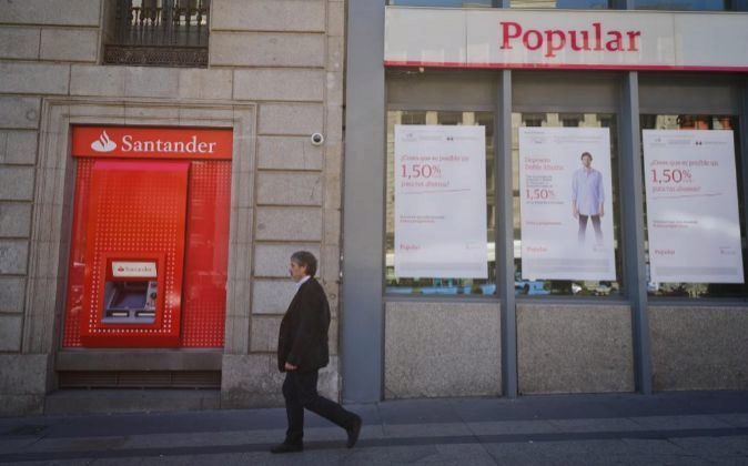 Sucursales de Santander y Popular en Madrid.