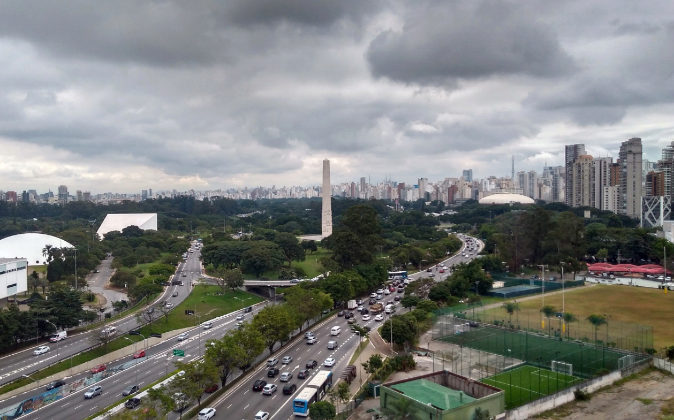 Vista parcial del área metropolitana de Sao Paulo.