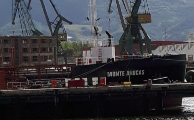 El 'Monte Arucas' llegó hace tres semanas a la factoría de...