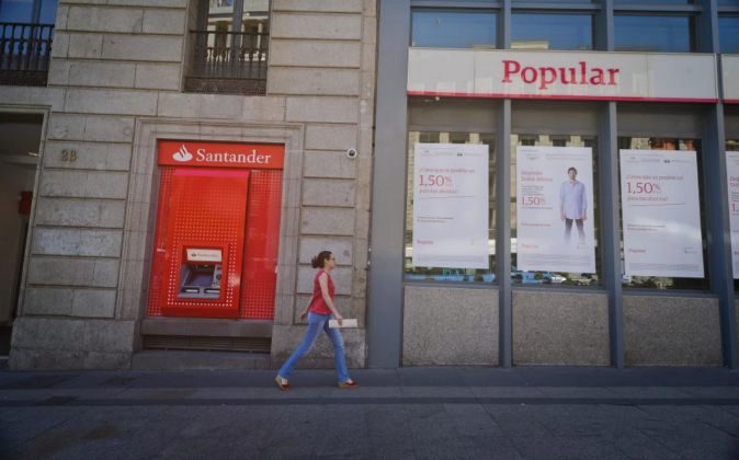 Oficinas de Santander y Popular.