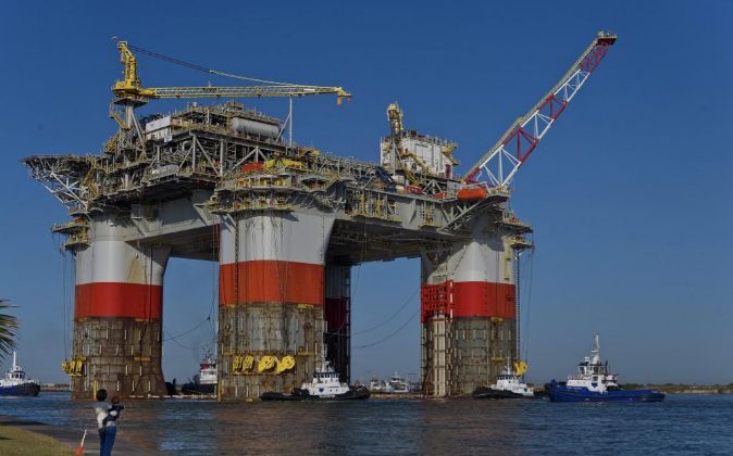 Imagen de una plataforma petrolífera en el Golfo de México