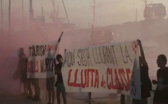 Protesta 'antiTurismo' en Mallorca.