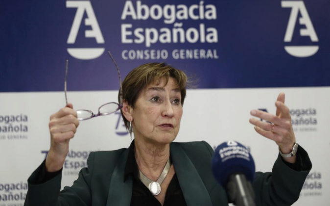 La presidenta del Consejo General de la Abogacía Española, Victoria...