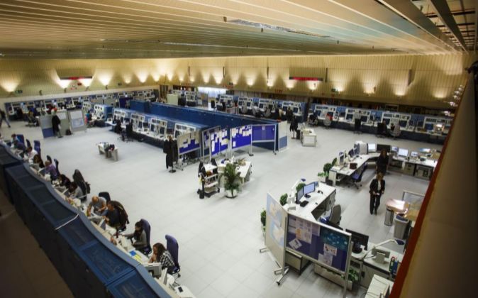Centro de control de trafico aereo de Madrid, dependiente de AENA.