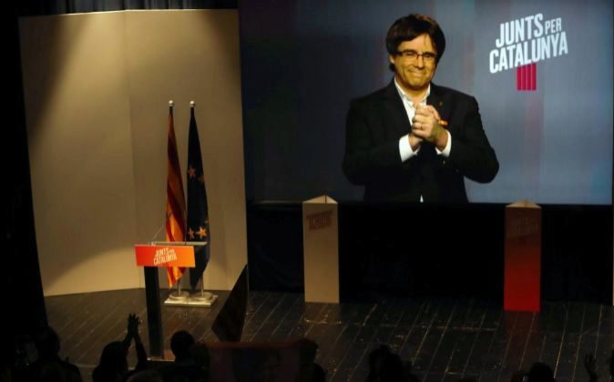 Intervención por videoconferencia del expresidente de la Generalitat,...