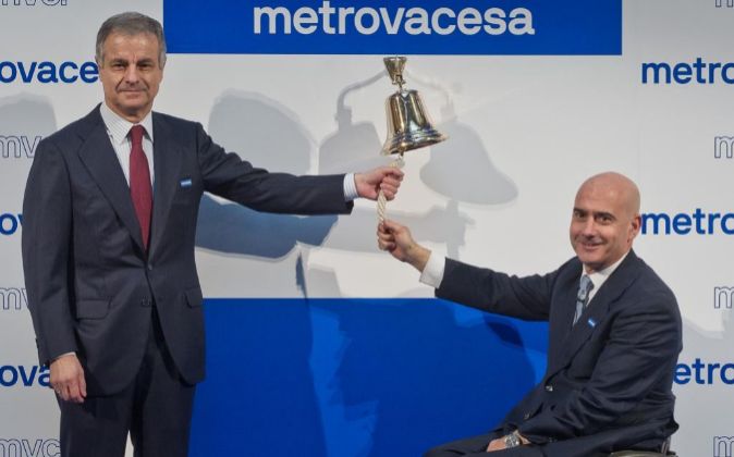 El presidente de Metrovacesa, Ignacio Moreno, junto al consejero...