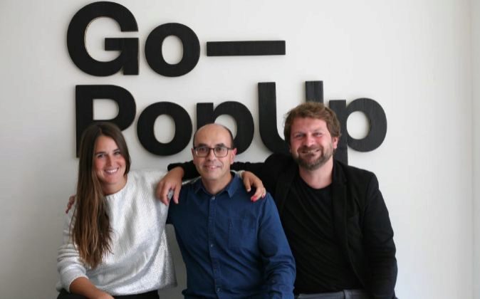 Karen Prats, David Pérez y Patrick Burkert, socios de Go-PopUp.