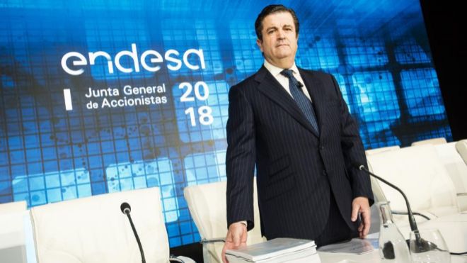 Borja Prado, presidente de Endesa, en la ltima junta de accionistas...