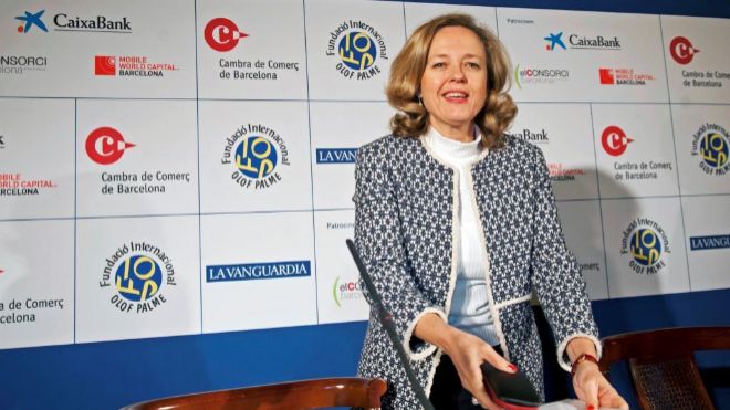 La ministra de Economía y Empresa, Nadia Calviño.