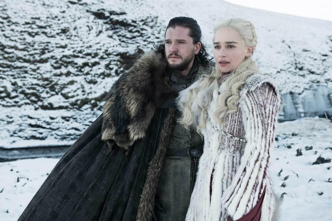 Jon Snow y Daenerys Targaryen en un fotograma de la ltima temporada...