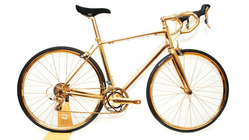 Gimnasta Vaciar la basura Emular Gold Racing Bike, la impresionante bicicleta de oro | Moda y caprichos
