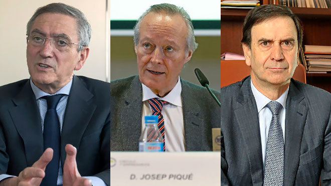 De izquierda a derecha, Gins Clemente, presidente de Aciturri;Josep...