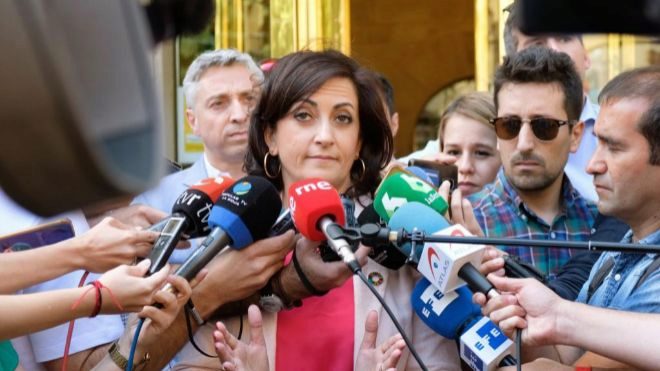 La candidata del PSOE a la presidencia del Gobierno de La Rioja,...