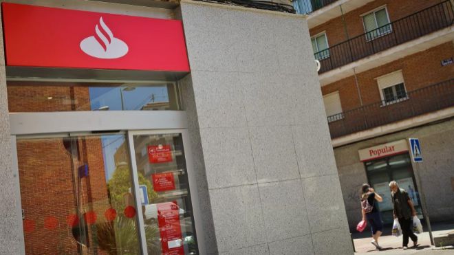 Oficina de Banco Santander en Madrid.