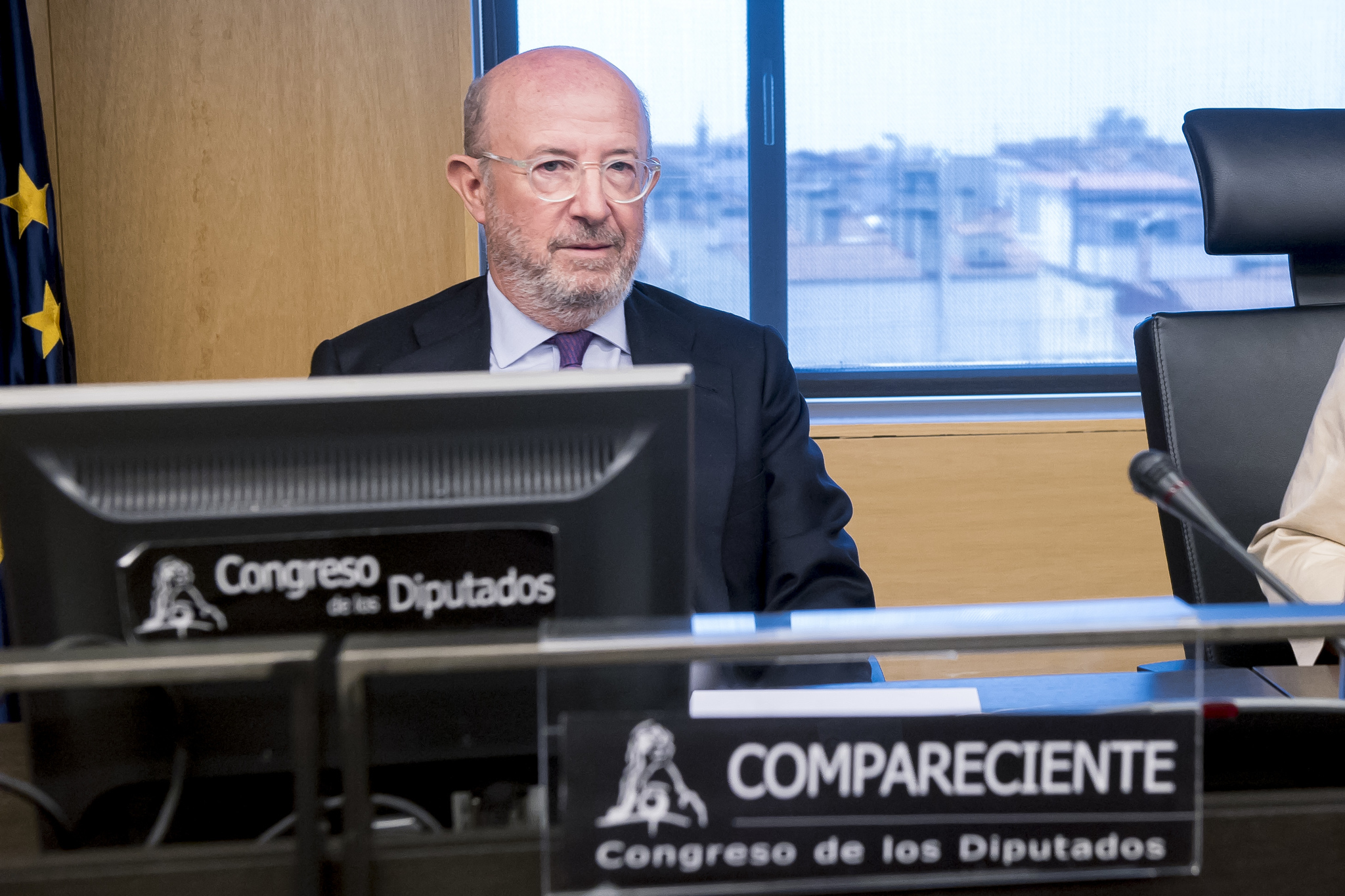Emilio Saracho, expresidente de Banco Popular, en la Comisión de Economía del Congreso en 2018.