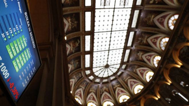 Interior de la Bolsa de Madrid
