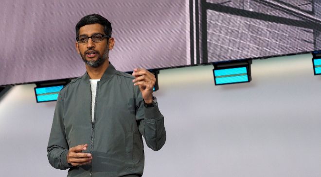 Sundar Pichai, CEO de Google, durante la conferencia anual de la...