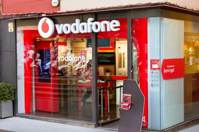 Tienda de Vodafone en Blanes, Girona.