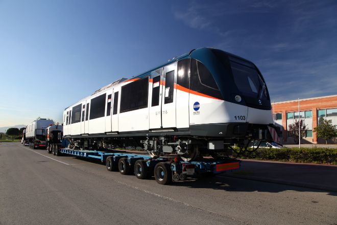 Tren de Alstom fabricado en Espaa para el Metro de Panam.