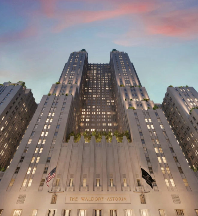 El Waldorf-Astoria, con sus 47 pisos, se ha considerado durante dcadas, el establecimiento ms grande, ms alto y ms lujoso de Nueva York. 