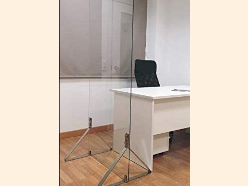 accesorio de mesa soporte para mostrador antibacteriano cristal acrílico Solarplexius Separador para la tos y los estornudos para el escritorio y la oficina transparente 150 x 60 cm 