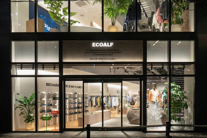<strong>FACHADA.</strong> Ecoalf Shibuya, diseada por el arquitecto japons Yohei Sakamaki, cuenta con dos plantas. 