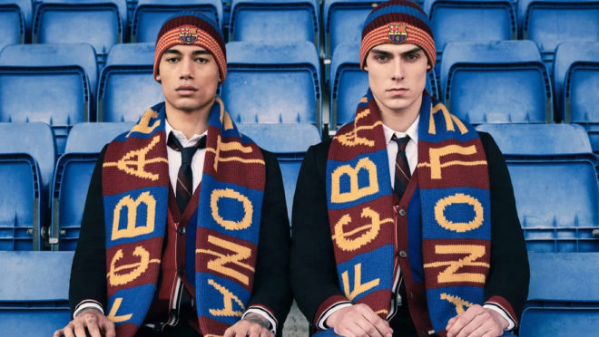 La bufanda Thom Browne para animar al Barça 1.470 euros | Moda y caprichos