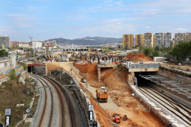 Obras en la futura estación de La Sagrera de Barcelona, llamada a ser...