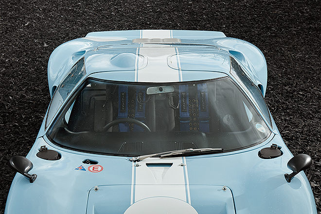 El coche se reconstruy a finales de la dcada de 2000 con la carrocera y otros detalles originales del Ford GT40 de 1968 y 1969.