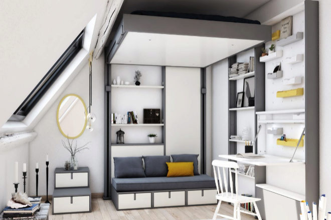 seinpaal Viool Woord Tu lecho al techo monta camas voladoras para aprovechar al máximo el  espacio en casa | Arquitecturas