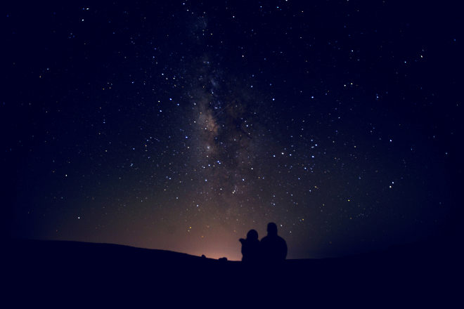 Cielo estrellado y p