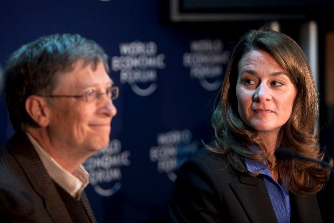 Imagen de archivo del cofundador de Microsoft, Bill Gates, y su ya exmujer, Melinda French.