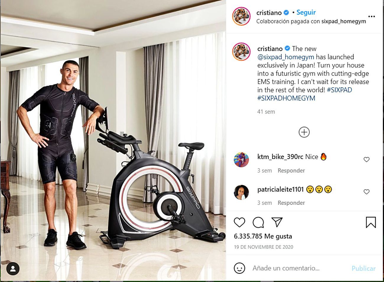 El secreto de la exclusiva bicicleta estática de Cristiano Ronaldo