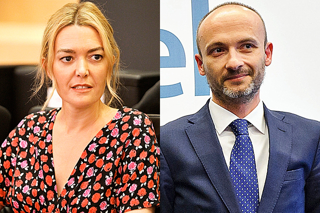 Marta Ortega, que presidirá Inditex desde el 1 de abril, y Óscar García Maceiras, CEO de Inditex.