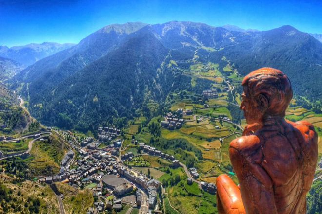Vistas panorámicas desde el Mirador de Roc del Quer de Andorra.