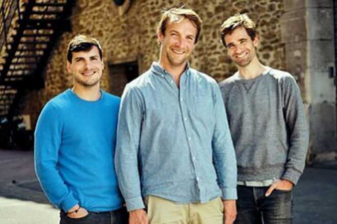 Los tres fundadores de Back Market: de izquierda a derecha, Quentin Le Brouster, Thibaud Hug de Larauze y Vianney Vaute.