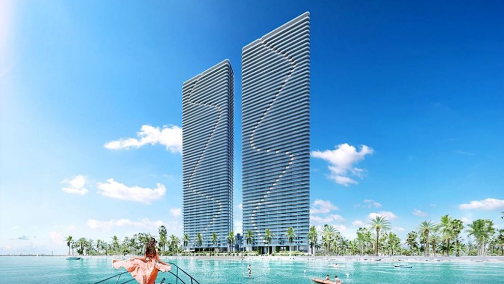 Montaje de cómo quedarán las futuras torres gemelas de Miami.