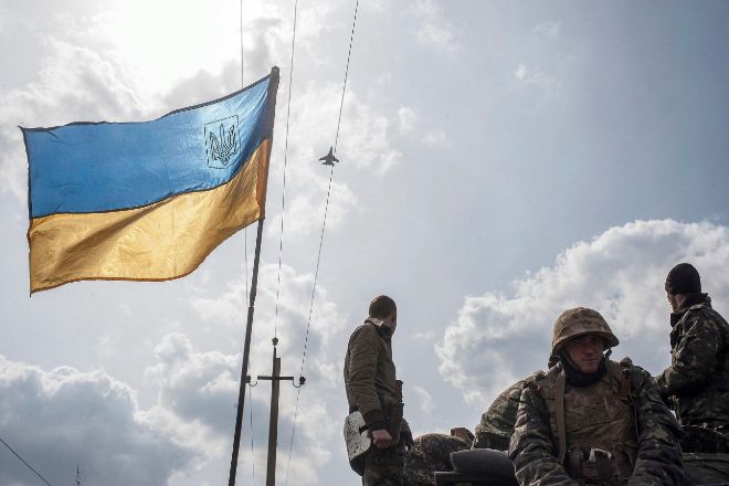 Foto de archivo de soldados ucranianos.