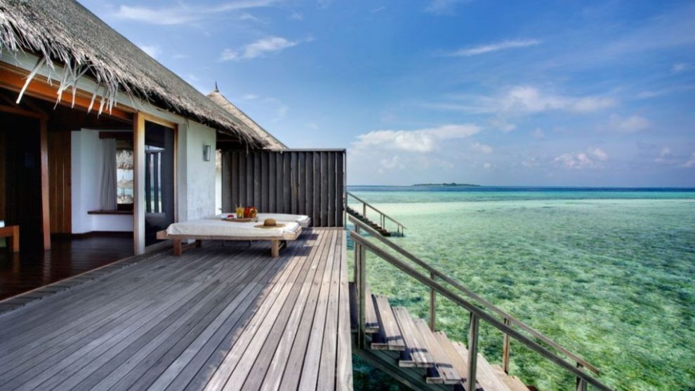 Las villas overwater del Gangehi Island Resort en Maldivas.