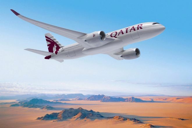 Modelo de Airbus A350 para Qatar Airways.