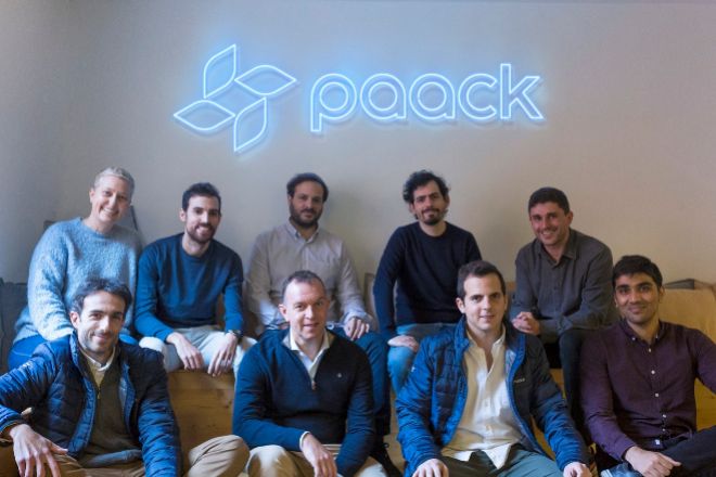 Equipo directivo de Paack, en la sede de la compañía en Barcelona.