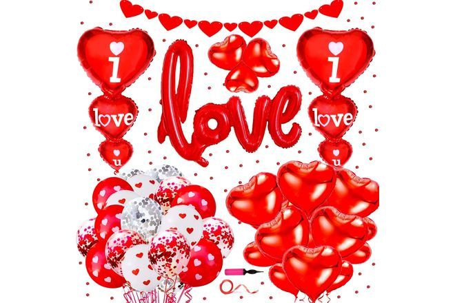 para parejas Confeti con corazones idea de regalo color rojo y blanco mujeres aniversario de boda enamorados cumpleaños para San Valentín Día de la Madre 2 unidades 