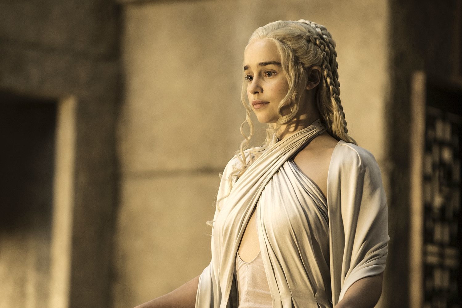 Uno de los personajes principales, Daenerys Targaryen, de la serie "Juego de tronos".