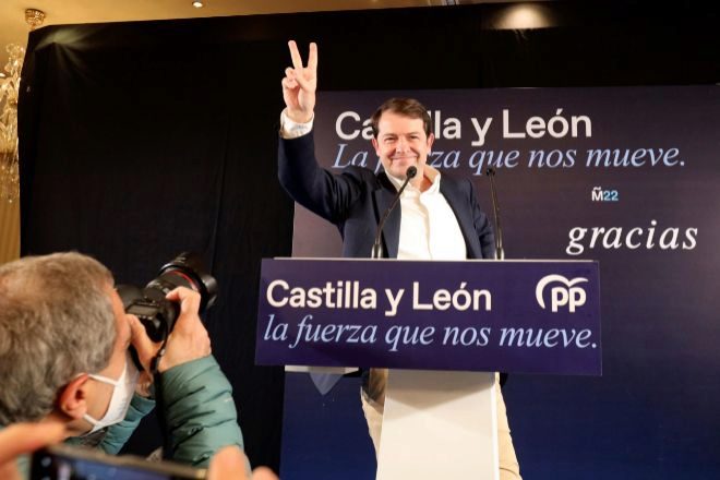 El presidente en funciones de la Junta de Castilla y León y candidato del PP a la reelección, Alfonso Fernández Mañueco.