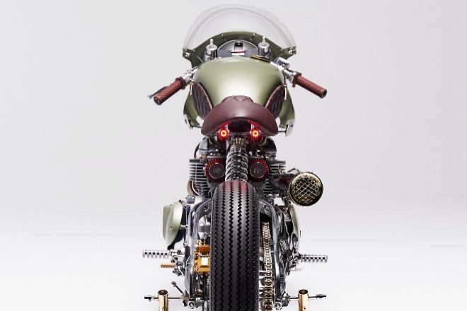 Vista trasera de Jade de Tamarit Motorcycle cuyo precio de salida es de 50.000 euros.