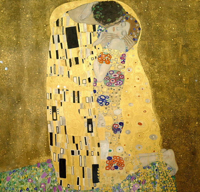 El beso, de Kustav Klimt.