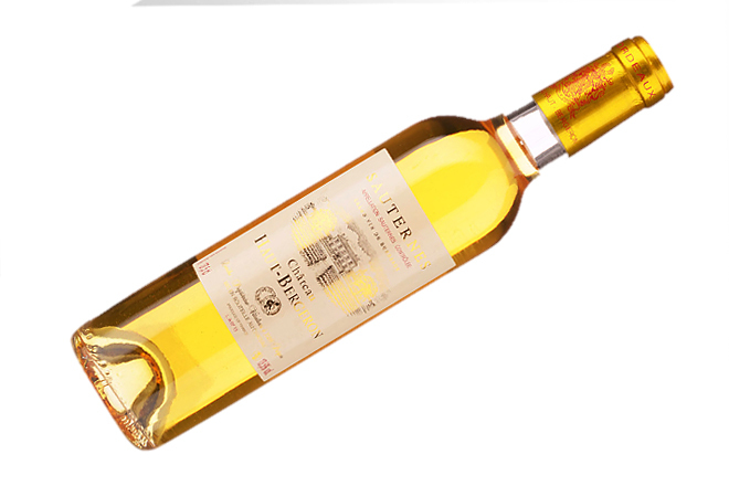 Château Climens 2015 con denominación Sauternes-Barsac, lugar donde se elaboran los vinos blancos más prestigiosos.