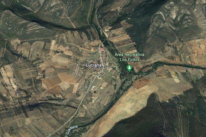 Luciana (Ciudad Real), donde se encuentra la finca El Castao (Foto: Google Earth)